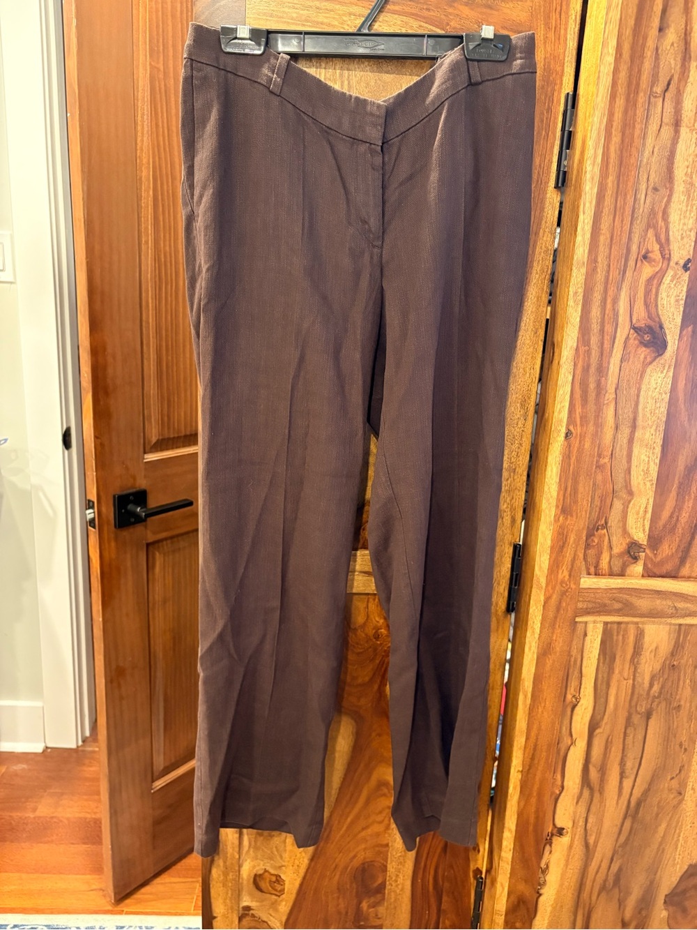 H&M Brown maternity linen blend Pants - Straight Leg